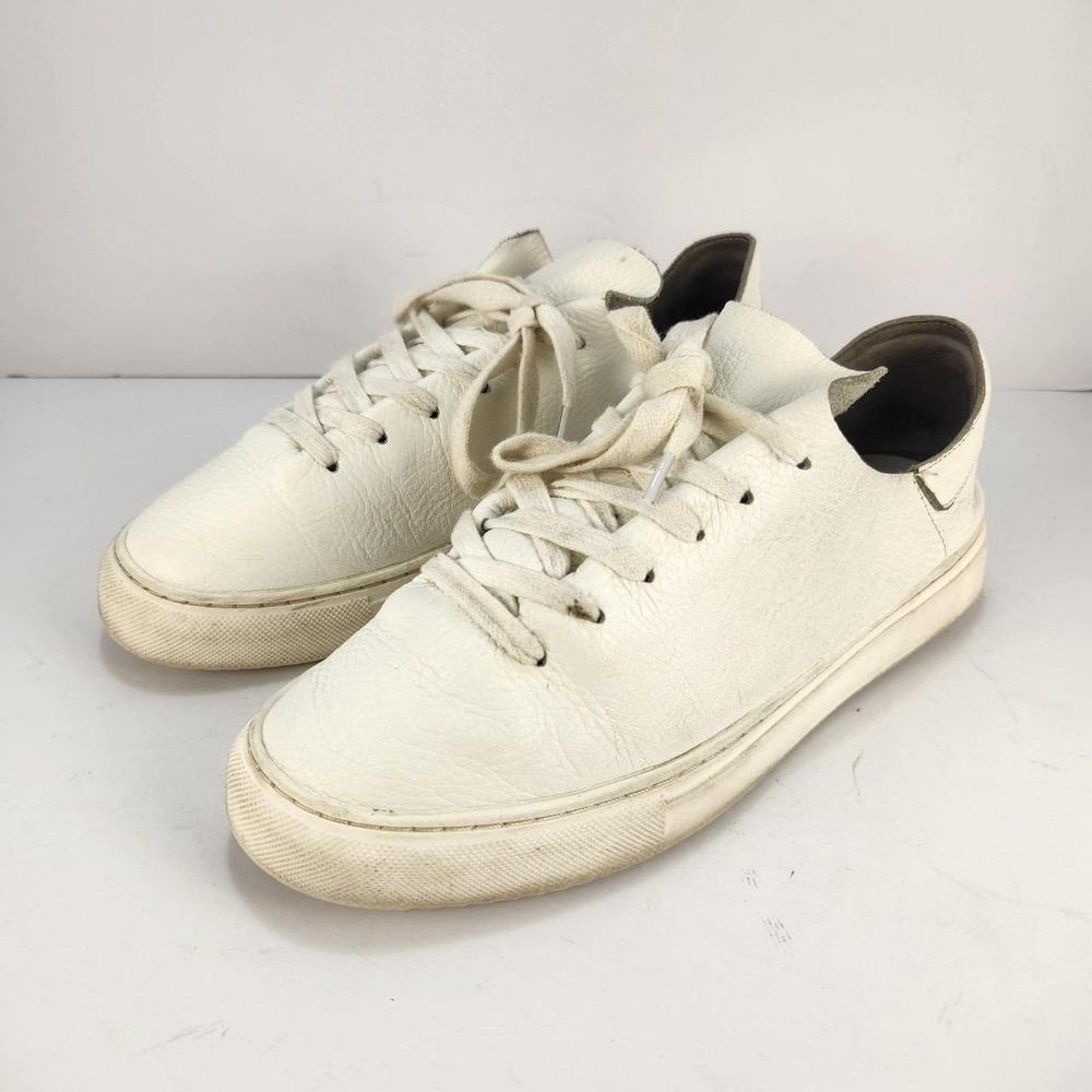 Sam Edelman Women's Size 8M White Leather Low Top Lace Up Sneakers Casual Shoes